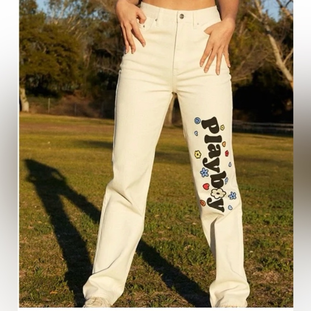 Playboy By PacSun Flower Boyfriend Jean